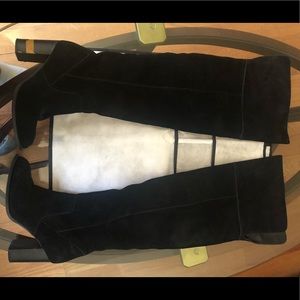 Steve Madden Black Suede Knee High Boots